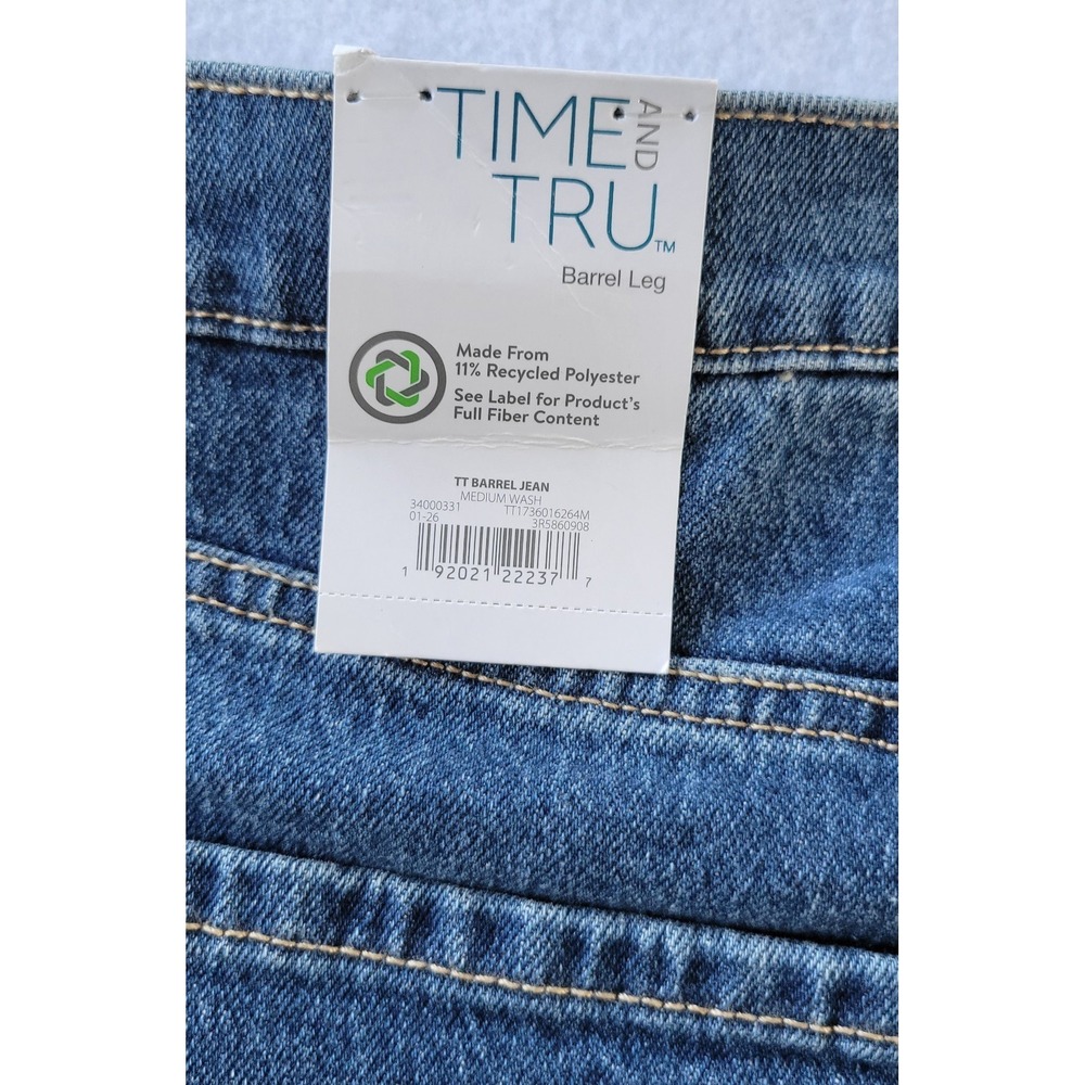 Time and Tru Women's Blue Jeans, Size 16, High Rise, Straight Stretch - Picture 10 of 15